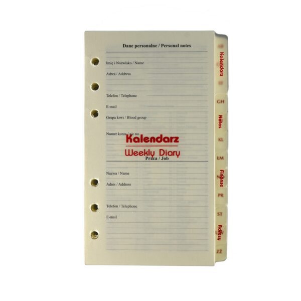 Okładka Organizer Premium 07, czerwony ORP-07-TN/CZE/P Drops Office Collection